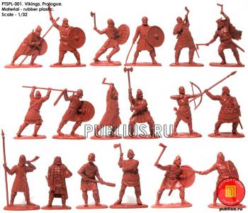 Image of Viking Warriors Reissue (red)--18 figures in 18 poses--NO RESTOCK DATE.