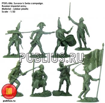 Russian Infantry: Swiss Campaign of Suvorov (1799)--8 figures in 8 poses (Green)--LAST ONE! #0