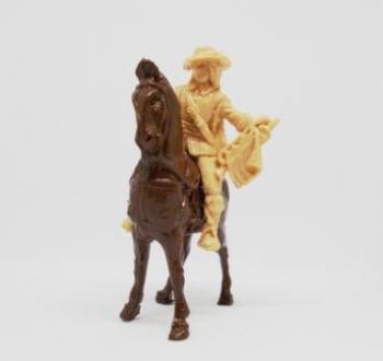 Mounted Trumpeter, English Civil War--single mounted plastic figure--ONE IN STOCK. #13144