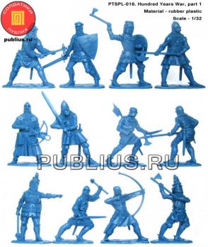 Image of Medieval 100 Years War (RED)--12 figures in 12 poses--AWAITING RESTOCK.