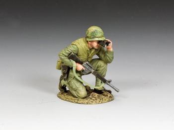 Kneeling NCO with Binos--single Vietnam-era U.S. Army figure Kneeling NCO with Binos--single Vietnam-era U.S. Army figure #45619