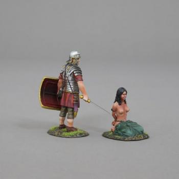 Thusnelda--bound Thusnelda figure and Roman Legionary with 9th Legion black shield--two figures--RETIRED -- LAST TWO!! Thusnelda--bound Thusnelda figure and Roman Legionary with 9th Legion black shield--two figures--RETIRED -- LAST TWO!! #45713