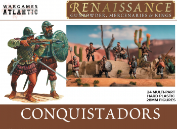 28mm Conquistadors--twenty-four unpainted multi-pose plastic figures 28mm Conquistadors--twenty-four unpainted multi-pose plastic figures #45900
