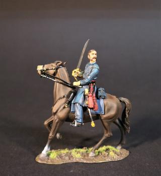 Image of Mounted Officer of the 14th Regiment New York State Militia, The First Battle of Bull Run, 1861,THE ACW 1861-1865--single mounted figure