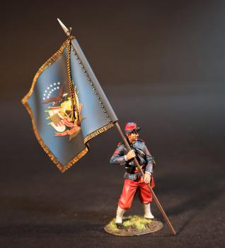 Line Infantry Standard Bearer with Regimental Standard, The 14th Regiment New York State Militia, The First Battle of Bull Run, 1861, The ACW--Single Figure #1