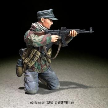 Image of German Volksgrenadier in Parka Kneeling Firing Stg44, 1944-45, No.1--single figure