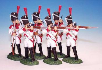 Six Dutch Grenadiers (3 standing firing, 3 loading), French Army--six figures--RETIRED--LAST ONE!! #1106
