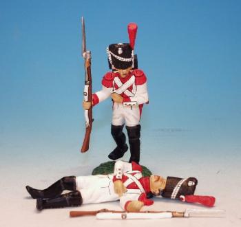 Two Casualties, Dutch Grenadiers, French Army--two figures and accessories--RETIRED--LAST ONE!! #1108