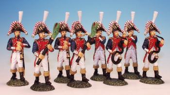 Eight Add-on musicians, Set 1, French Imperial Guard Band, French Army--eight figures--RETIRED--LAST ONE!! #1113