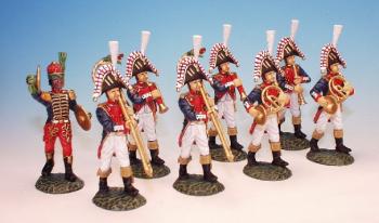 Eight Add-on musicians, Set 2, French Imperial Guard Band, French Army--eight figures--RETIRED--LAST ONE!! #1114
