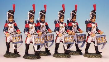 Six Foot Guard Drummers, French Imperial Guard Band, French Army--six figures--RETIRED--LAST ONE!! #1116