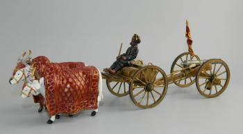 Gaekwar of Baroda's Silver Gun--cannon, driver, & two oxen--RETIRED. #2