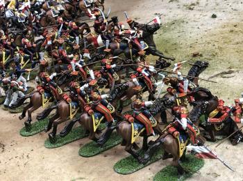 Soldiers on horseback figurines